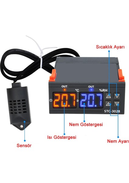 STC-3028 220V Termostat