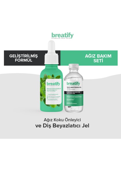 Diş Beyazlatıcı Jel ve Breatify Ağız Kokusu Önleyici Damla Set