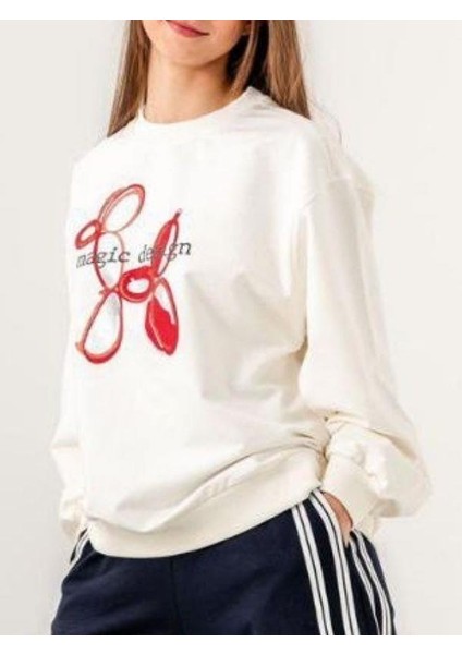 Kız Çocuk Iki Iplik Magic Baskılı Tasarım Sweatshirt fırsatları