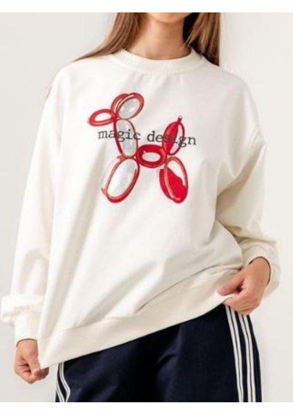 Kız Çocuk Iki Iplik Magic Baskılı Tasarım Sweatshirt indirimleri