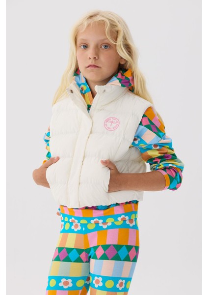 Bg Store Kız Çocuk Beyaz Yelek