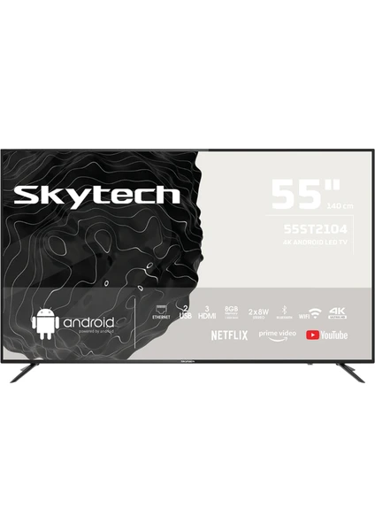 55ST2104 55" 139 Ekran Dahili Uydu Alıcılı 4K Ultra HD Smart LED TV