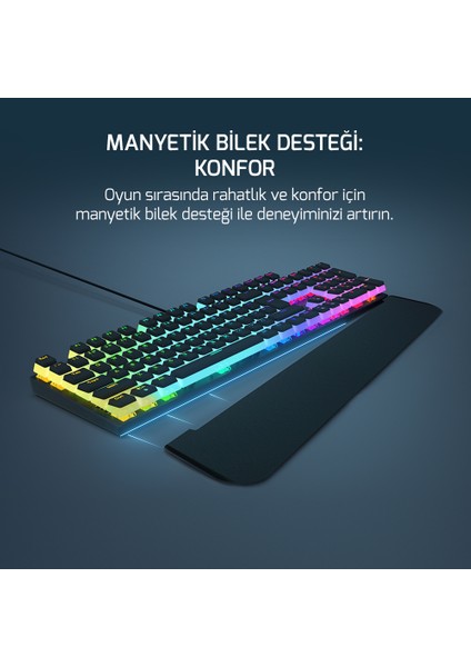 Suki Mekanik Kırmızı Switch Puding Keycaps Türkçe Q 104 Tuş USB Gaming Klavye