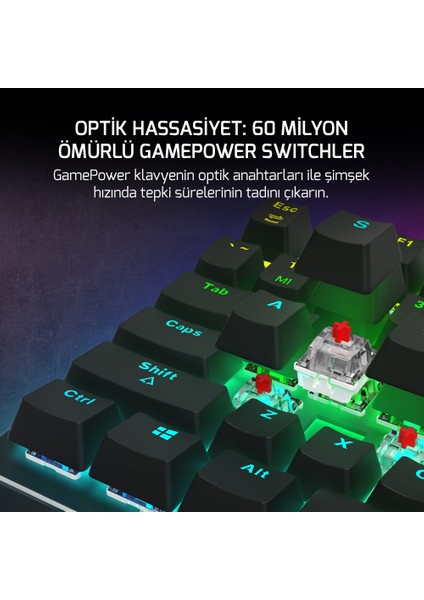 Calypso V2 Rgb Optik Su ve Toza Dayanıklı Mekanik Blue Switch USB Dıy Gaming Klavye