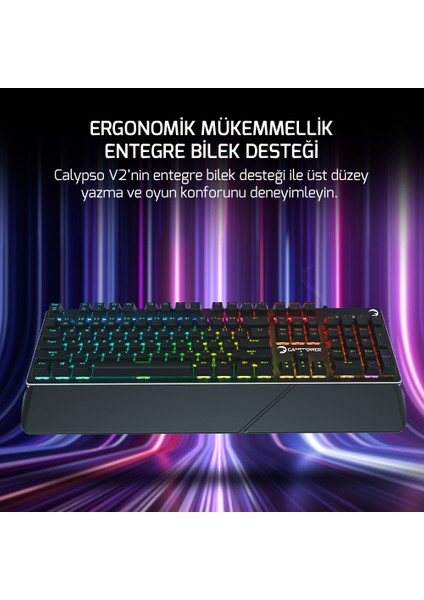 Calypso V2 Rgb Optik Su ve Toza Dayanıklı Mekanik Blue Switch USB Dıy Gaming Klavye