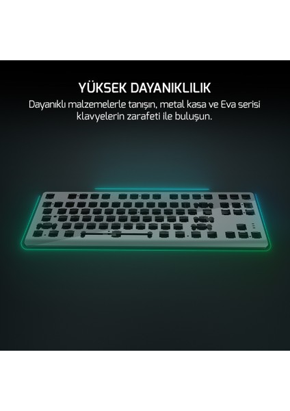 Eva 3 60M Mekanik Red Switch Türkçe Q 88 Tuş USB Gaming Klavye - 3 Yıl Garantili