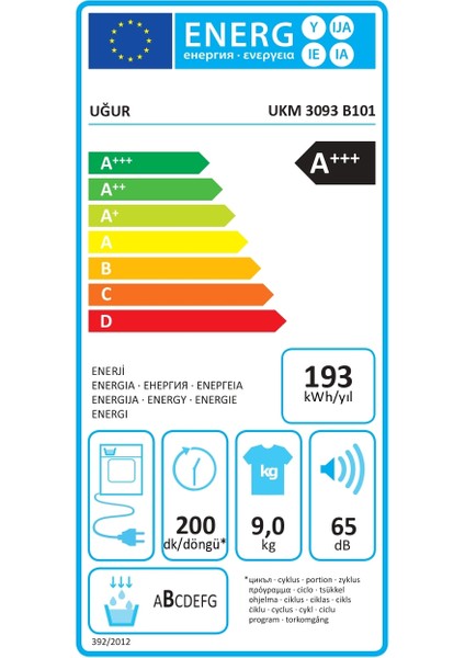 Ukm 3093 B101 9 kg Çamaşır Kurutma Makinesi