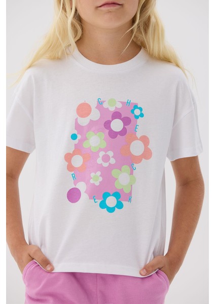 Bg Store Kız Çocuk Beyaz T-Shirt