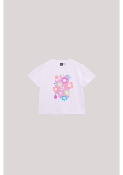 Bg Store Kız Çocuk Beyaz T-Shirt
