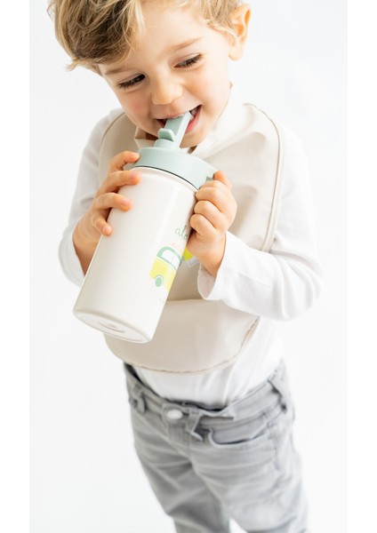 500 ml Paslanmaz Çelik Pipetli Matara Suluk Termos Mavi fiyatları