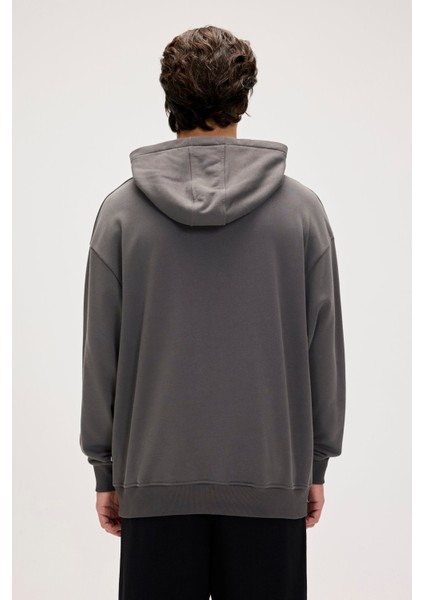 Erkek Gri Drake Hoodie Os Sweatshirt 24.02.12.014-C118