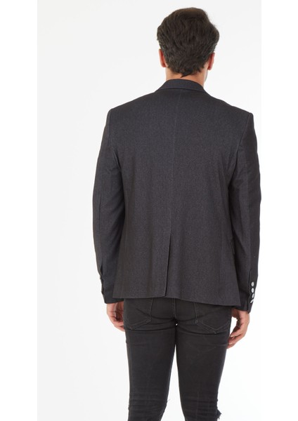 G-182 Iki Düğme Dar Kalıp Siyah Erkek Blazer Ceket fırsatları