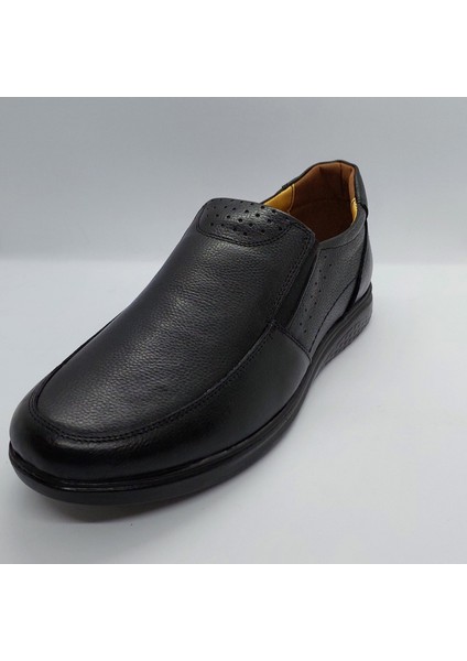 Içi Dışı Deri Confort Taban Bağcıksız Yumuşak Topuk Destekli Ayakkabı