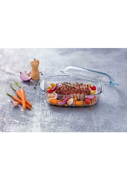 466A000/7143 KAPAKLI DİKDÖRTGEN FIRIN KABI 4,4L + 2,4L modelleri