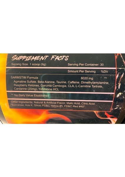 Dietary Supplement Deathbol High Intensity Preworkout pre-workout fat burner Cardarine Og Energy