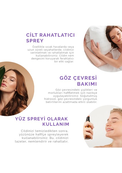 Ölmez Çiçek Suyu / Hidrosolü Tonik Yağı Alınmamış Doğal Içerik 100 ml