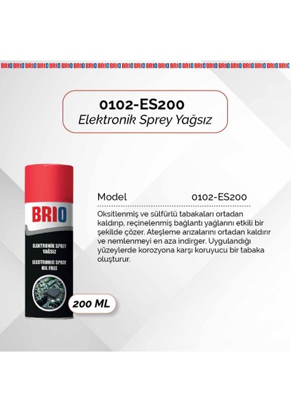 Elektronik Kart Devre Soket Kablo Oksit Temizleyici Sprey 200 ml Yağsız 2'li Paket