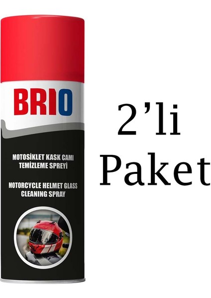 Motosiklet Kask Içi, Kask Camı Temizleme Spreyi 200ML 2'li Paket