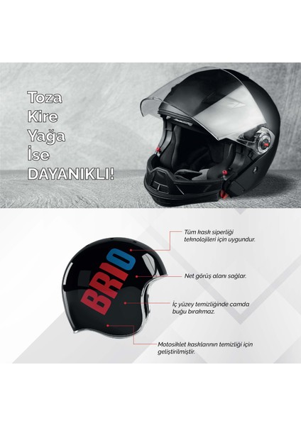 Motosiklet Kask Içi, Kask Camı Temizleme Spreyi 200ML 2'li Paket