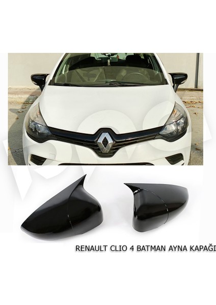 Renault Clio 4 Parlak Siyah Batman Ayna Kapağı