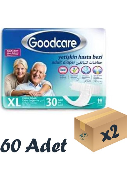 Good Care Goodcare Bel Bantlı Yetişkin Hasta Bezi Xlarge 30'lu 2 Paket 60 Adet