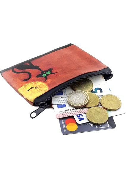 Cadılar Bayramı Kedi Baskılı Kart ve Bozuk Paralık fiyatları