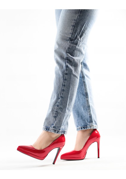 Sivri Burunlu Platform Yüksek 11CM Topuk Boyu