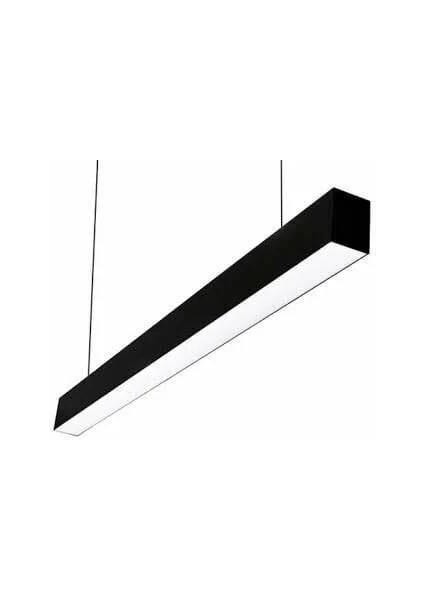 Lineer Aydınlatma Armatür Sıva Üstü Siyah - Gün Işıgı 3000-3200K - 50 cm (Askı Aparatı Dahildir)