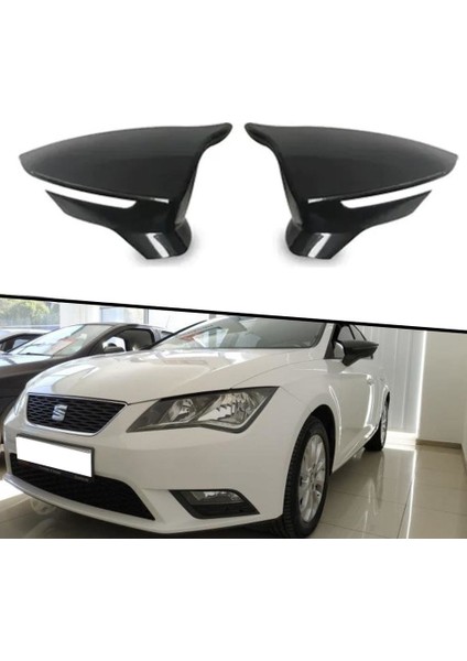 Seat Leon 2012-2019 Uyumlu Batman Parak Siyah Ayna Kapağı