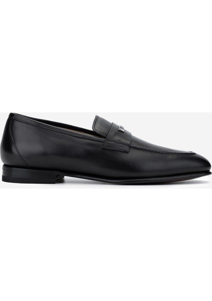 Valentıno Erkek Hakiki Deri Siyah Loafer Ayakkabı 667 20171 Erk Ayk Y23 Black Leather