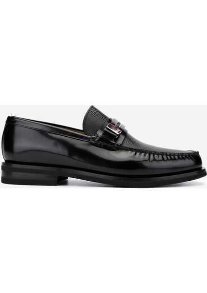 Valentıno Erkek Hakiki Deri Siyah Loafer Ayakkabı 667 2114 Erk Ayk Y23 Black