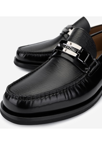 Valentıno Erkek Hakiki Deri Siyah Loafer Ayakkabı 667 2114 Erk Ayk Y23 Black