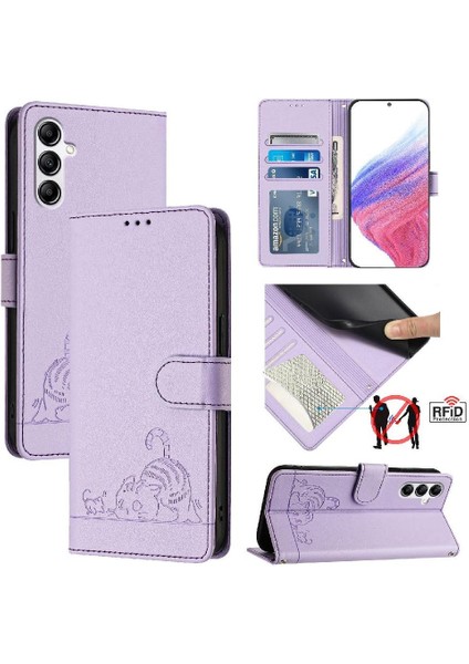 Samsung Galaxy A14 Için Kılıf 5g/4g Cüzdan Kapak Çevirin Kart Yuvası Tutucu Kedi (Yurt Dışından) indirimleri