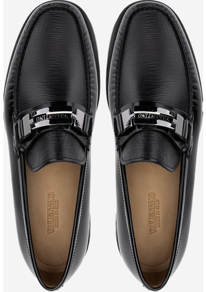 Valentıno Erkek Hakiki Deri Siyah Loafer Ayakkabı 667 2114 Erk Ayk Y23 Black