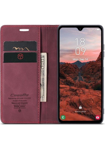 Samsung Galaxy A05S Için Flip Case Manyetik Kapatma Darbeye Vintage Pu (Yurt Dışından) modelleri