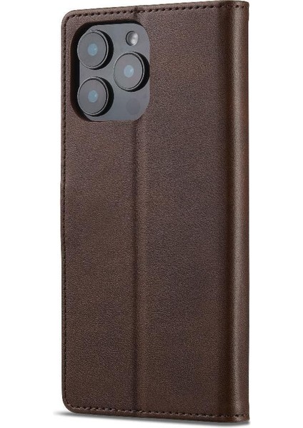 Tutucu Kart Yuvaları ile IPhone 16 Pro Için Flip Case Cüzdan Buzağı Doku (Yurt Dışından) modelleri