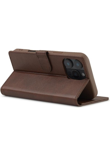 Tutucu Kart Yuvaları ile IPhone 16 Pro Için Flip Case Cüzdan Buzağı Doku (Yurt Dışından) fırsatları