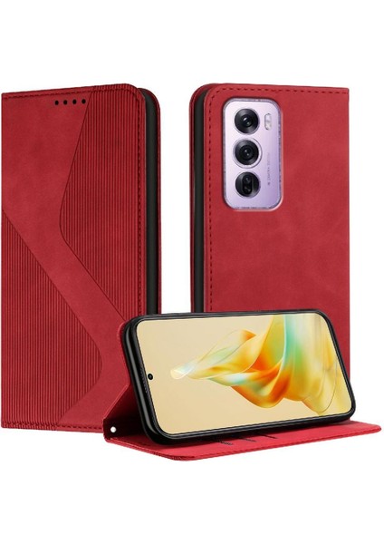 Oppo Oppo 12 Pro 5g Pu Deri Için Kılıf Folio Kapak Cüzdan Kickstand Kart (Yurt Dışından)