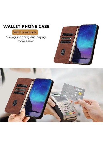 Realme C65 4g Için Kılıf Folio Kapak Pu Deri Cüzdan Kickstand Manyetik (Yurt Dışından)