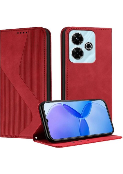 Xiaomi Poco M6 4g Kart Yuvaları Tutucu Için Kılıf Folio Kapak Pu Deri Cüzdan (Yurt Dışından)
