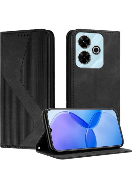 Xiaomi Redmi Için Kılıf 13 4g Cüzdan Kickstand Kart Yuvaları Tutucu Manyetik Pu (Yurt Dışından)