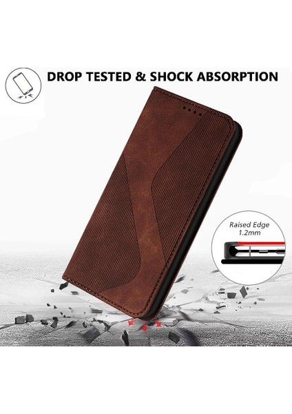 Realme Için 12 Pro Artı 5g Manyetik Kart Yuvaları Tutucu Folio Kapak Pu (Yurt Dışından)
