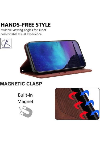 Realme Için 12 Pro Artı 5g Manyetik Kart Yuvaları Tutucu Folio Kapak Pu (Yurt Dışından)