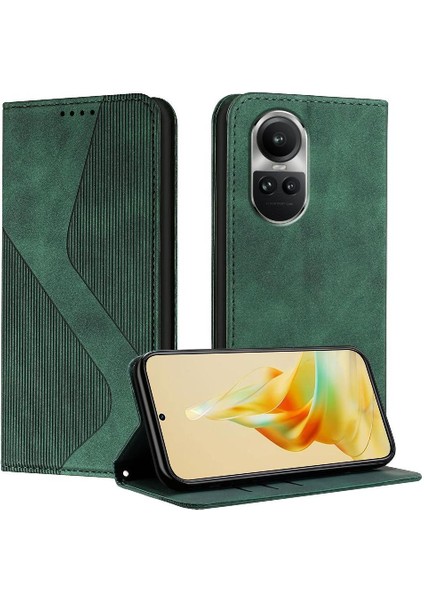 Oppo Oppo 10 5g Pu Deri Kart Yuvaları Için Kılıf Tutucu Manyetik Cüzdan Flip (Yurt Dışından)