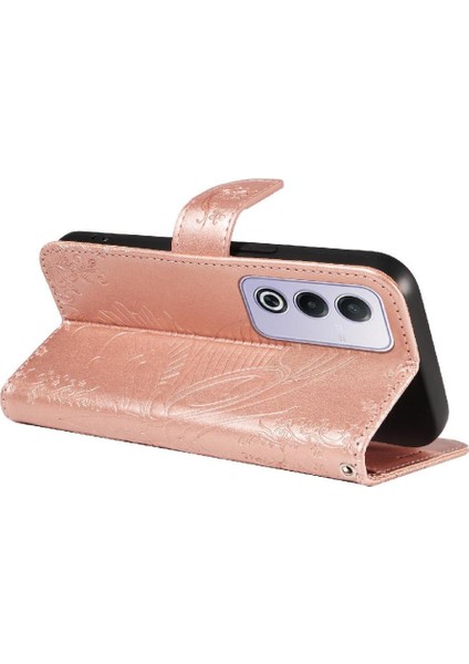 Oppo A3 Pro 5g Için Flip Case Ayrılabilir El Kayışı ile Kabartmalı Kelebek (Yurt Dışından)