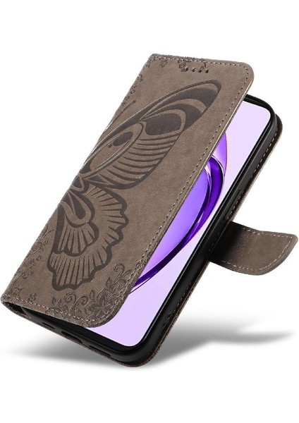Oppo A3 Pro 5g Için Flip Case Ayrılabilir El Kayışı ile Kabartmalı Kelebek (Yurt Dışından)