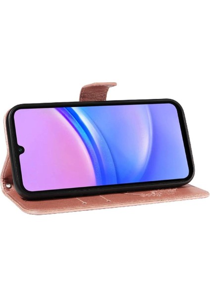 Samsung Galaxy A16 Için Flip Case Kredi Kartı ile Ayrılabilir El Kayışı (Yurt Dışından)