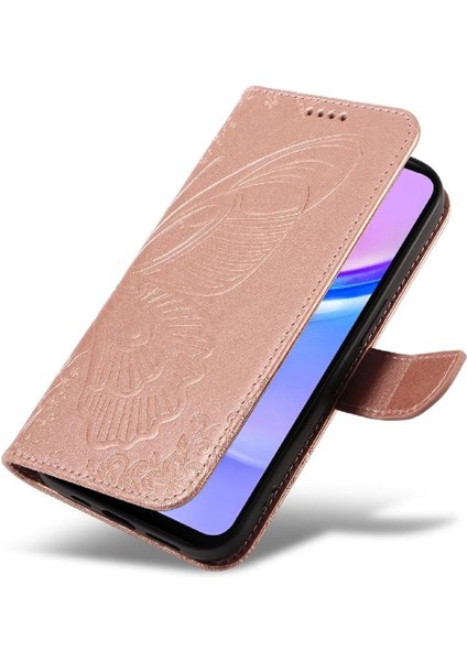 Samsung Galaxy A16 Için Flip Case Kredi Kartı ile Ayrılabilir El Kayışı (Yurt Dışından)