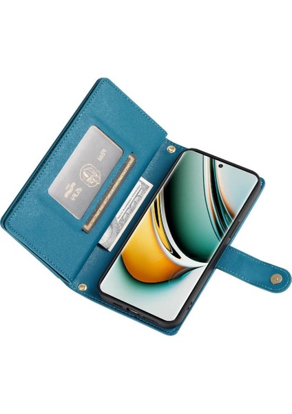 Realme 11 Pro Için Flip Case Crossbody Kayış Standı Çok Fonksiyonlu Cüzdan (Yurt Dışından)