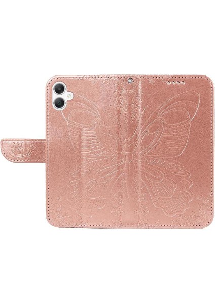 Kredi Kartı Yuvası Kabartmalı Kelebek ile Samsung Galaxy A06 Için Flip Case (Yurt Dışından) modelleri
